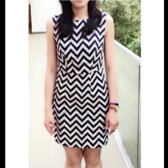 The Limited Sleeveless Sheath Dress Size 4 White/Navy - Picture 1 of 12